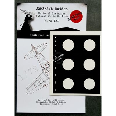 VM72131 - J2M3/5/6 Raiden National Insignias Without White Outline (For Hasegawa/Sword kit) - 1:72