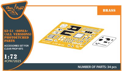 CPA72025 - Ki-51 Sonia PE parts (all versions) - 1:72