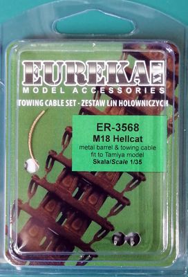 ER-3568 - Metal barrel &amp; towing cable for M18 Hellcat (Tamiya) - 1:35