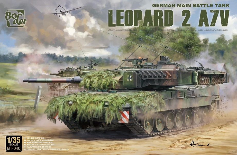 BT-040 - Leopard 2A7V with Workable Track &amp; Metal gun - 1:35