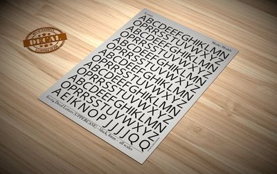 80024 - Decal Letters (Uppercase) - black, 8mm - all scales