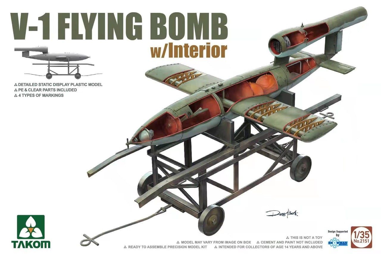 2151 - V-1 Flying Bomb with Interior - 1:35