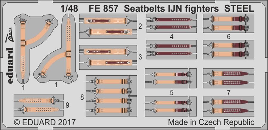 FE857 - IJN WWII Fighter Seatbelts - 1:48