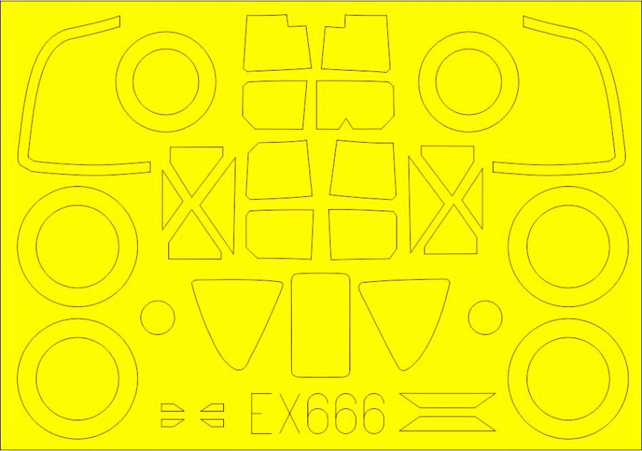 EX666 - Mask For P-38F/G - 1:48