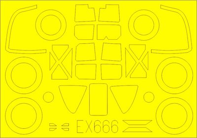EX666 - Mask For P-38F/G - 1:48