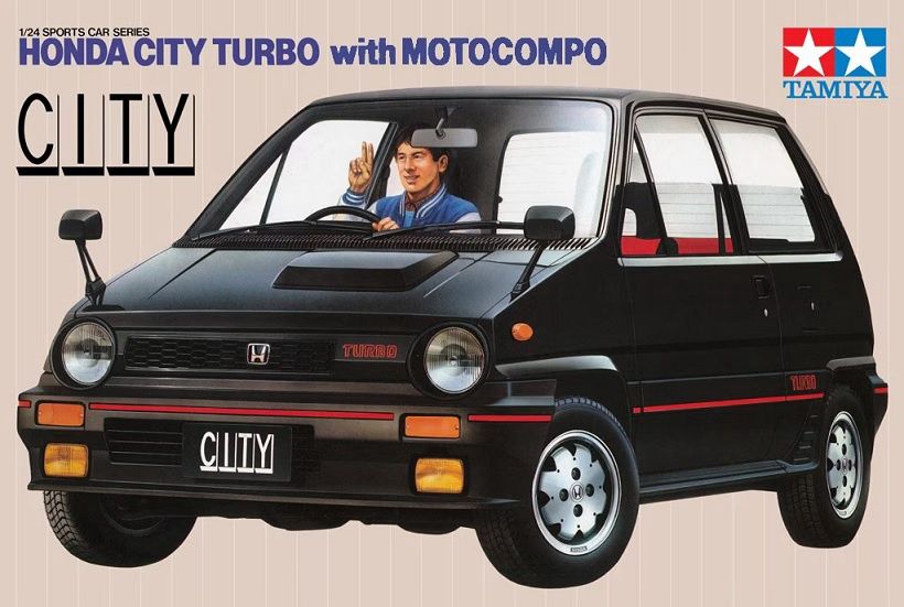 24369 - Honda City Turbo with Honda Motocompo - 1:24