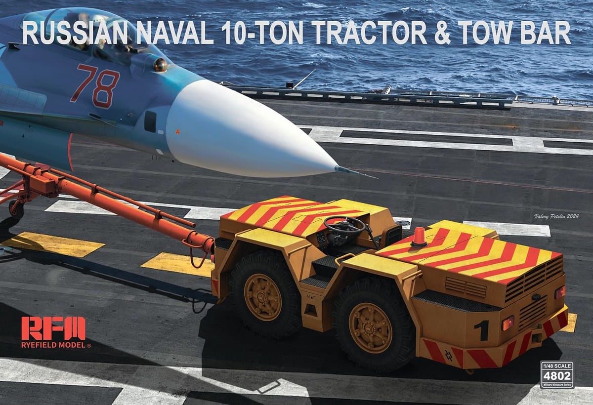 4802 - Russian Naval 10-ton Tractor and Tow Bar - 1:48