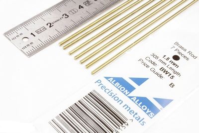 BW15 - Brass Rod 1.5 mm - 7 pieces