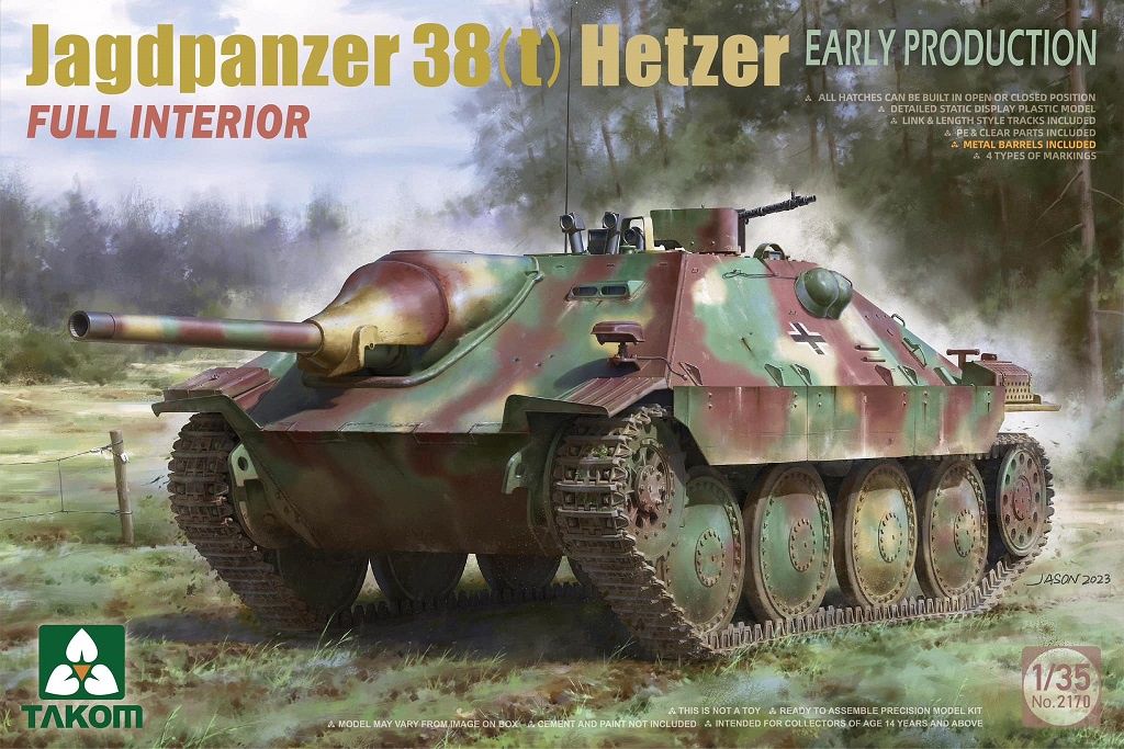 2170 - Jagdpanzer 38(t) Hetzer Early Production Full Interior - 1:35