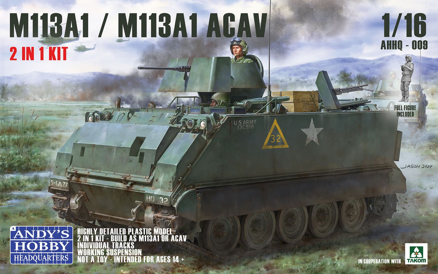 AHHQ-009 - M113A1 / M113A1 ACAV (2 in 1 kit) - 1:16