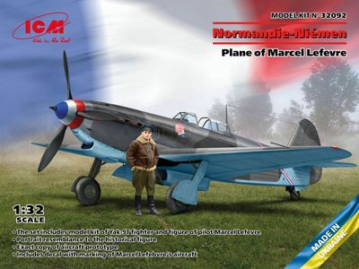 32092 - Yak-9T Normandie-Niémen Plane of Marcel Lefevre - 1:32