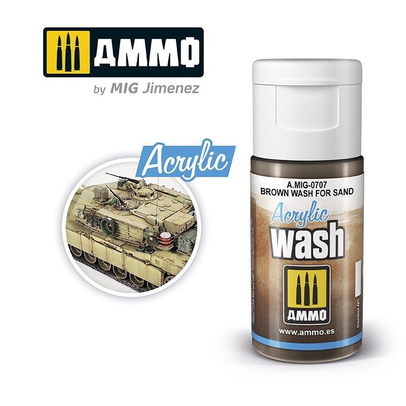 A.MIG-0707 - Acrylic Wash - Brown Wash For Sand - 15ml
