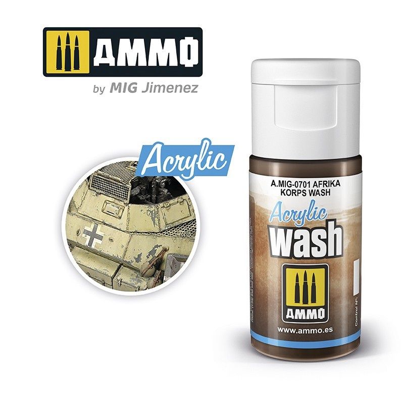 A.MIG-0701 - Acrylic Wash - Afrika Korps Wash - 15ml