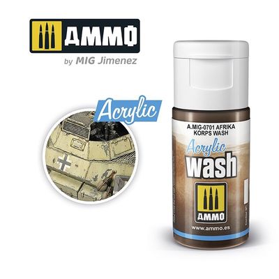 A.MIG-0701 - Acrylic Wash - Afrika Korps Wash - 15ml