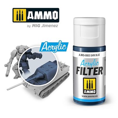 A.MIG-0803 - Acrylic Filter - Dark Blue - 15ml