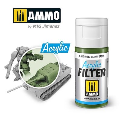 A.MIG-0813 - Acrylic Filter - Military Green - 15ml