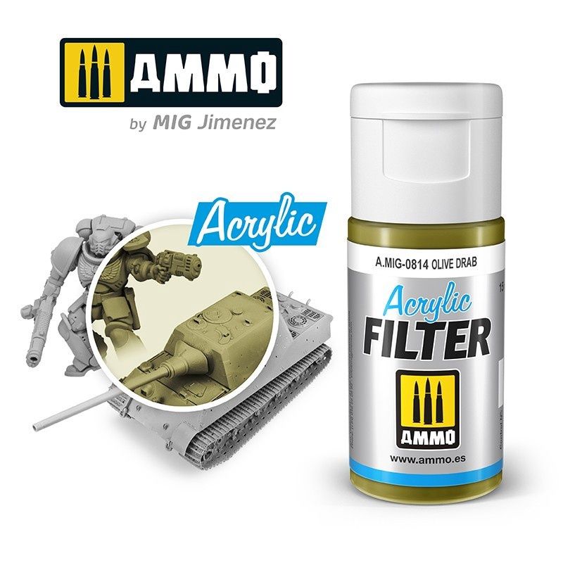 A.MIG-0814 - Acrylic Filter - Olive Drab - 15ml