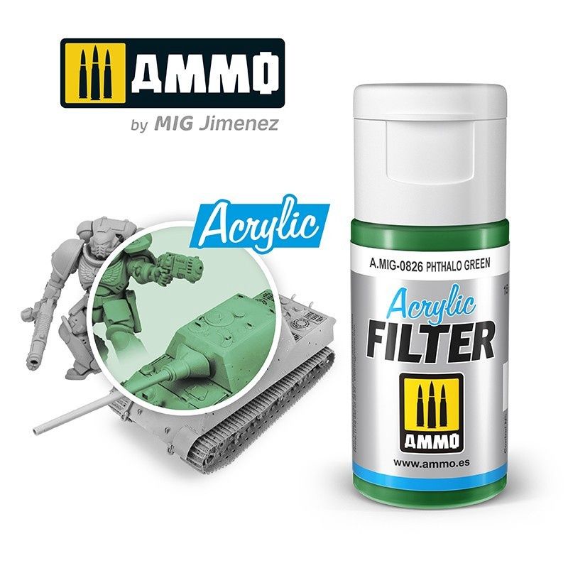 A.MIG-0826 - Acrylic Filter - Phthalo Green - 15ml