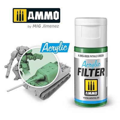 A.MIG-0826 - Acrylic Filter - Phthalo Green - 15ml