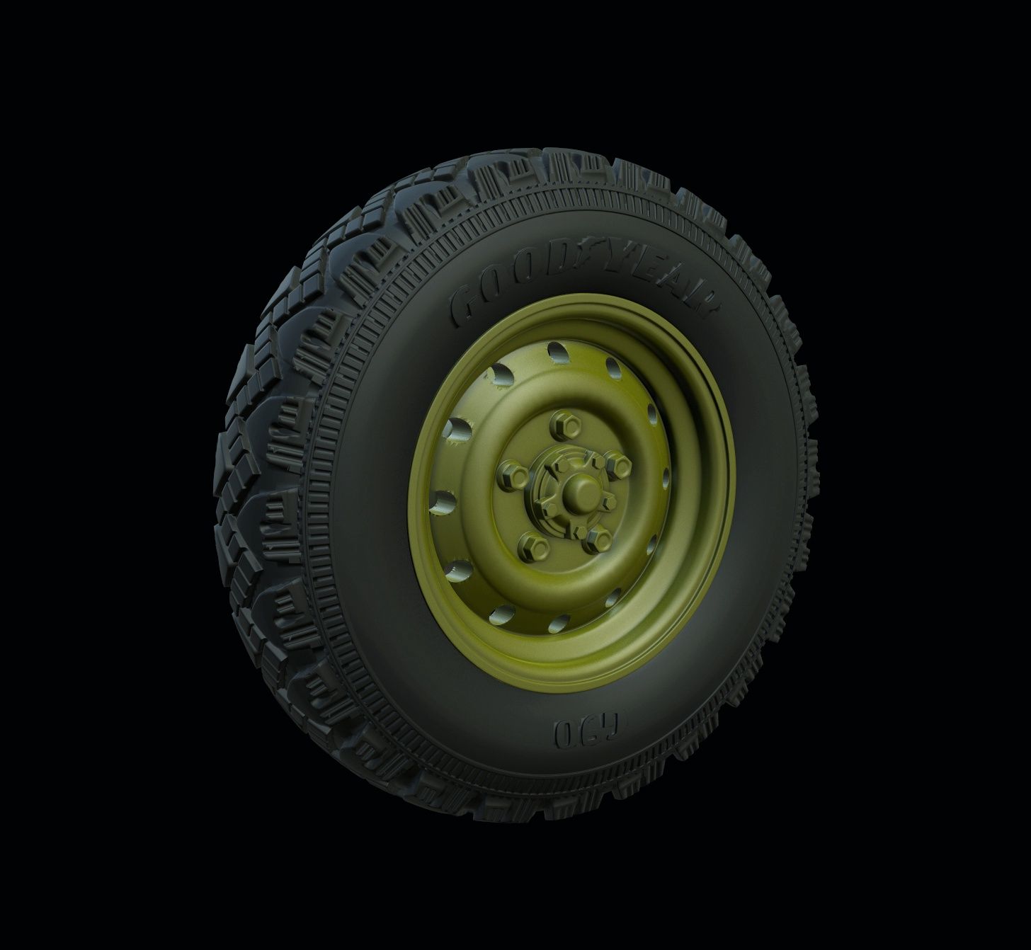 RE35-542 - Land Rover "Defender" Road Wheels (Goodyear) - 1:35