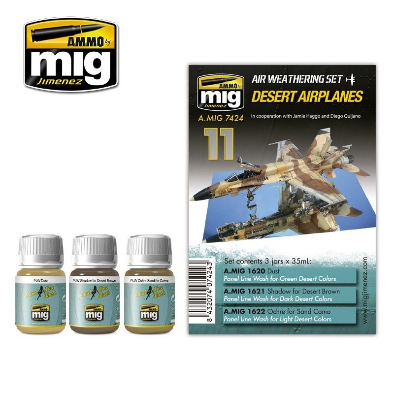 A.MIG-7424 - 11 - Air Weathering Set - Desert Airplanes