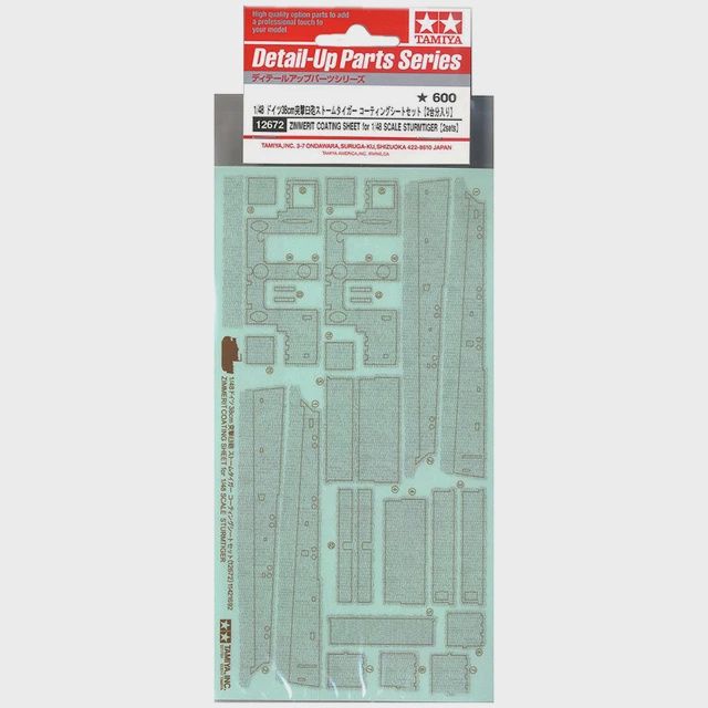 12672 - Zimmerit Coating Sheet for 1:48 Scale German 38cm Assault Mortar Sturmtiger (32591)