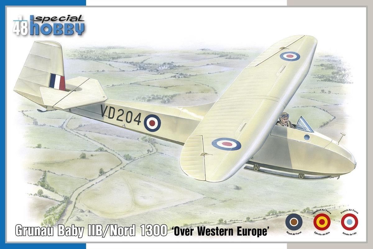 SH48203 - Grunau Baby IIB/Nord 1300 &#39;Over Western Europe&#39; - 1:48