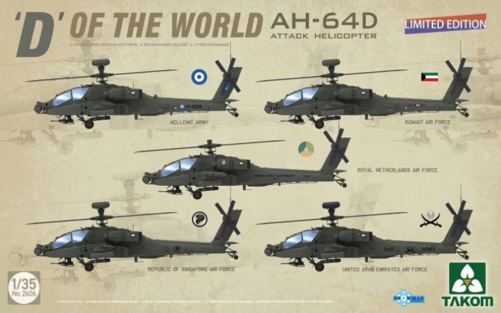 2606 - &quot;D&quot; of the World AH-64D Attack Helicopter - Limited Edition - 1:35
