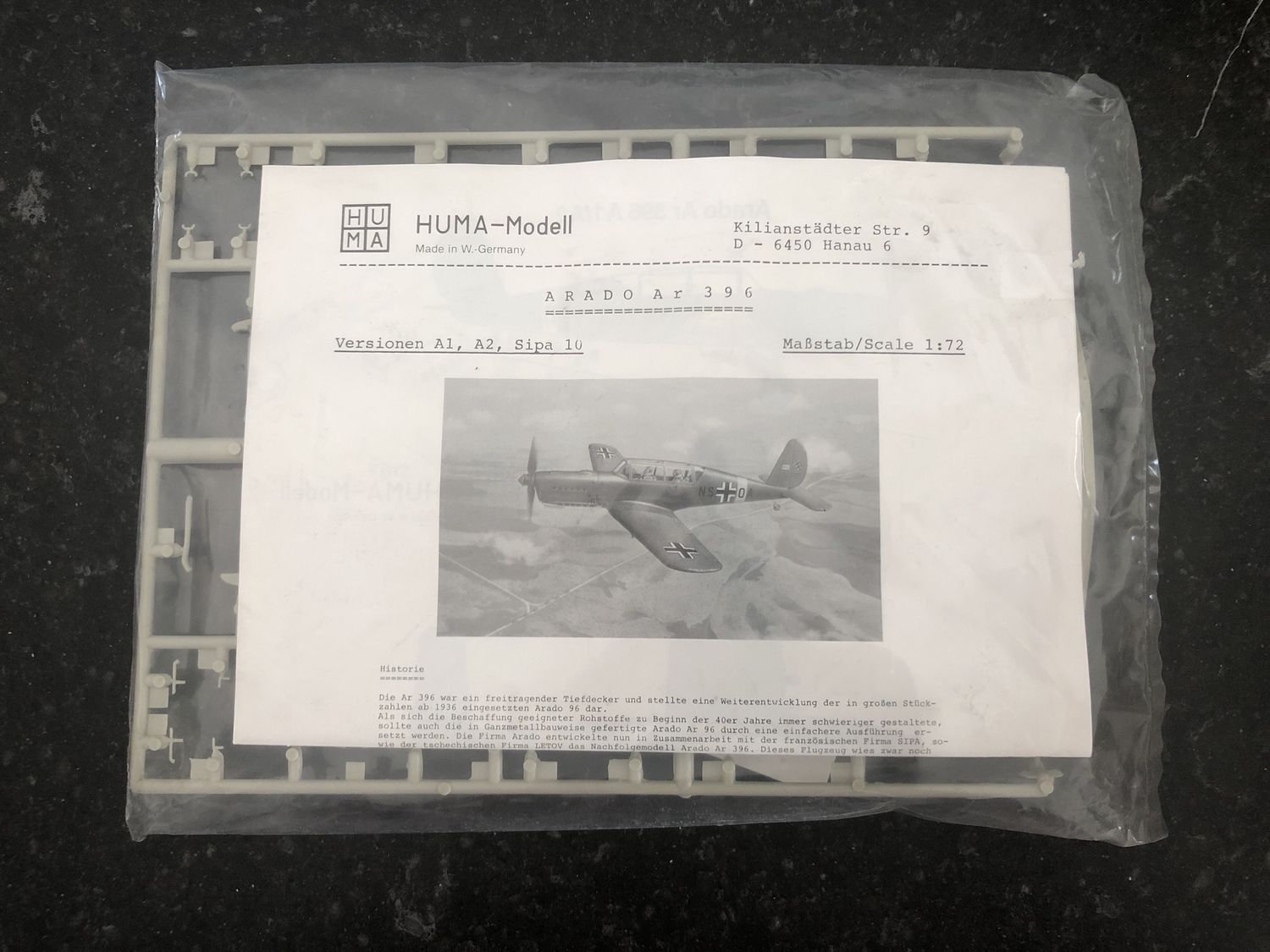 3003 - Arado Ar 396 Versionen A1, A2, Sipa 10 - Bagged - 1:72