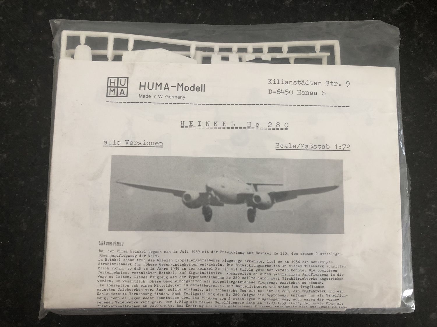 4000 - Heinkel He 280 alle Versionen - Bagged - 1:72