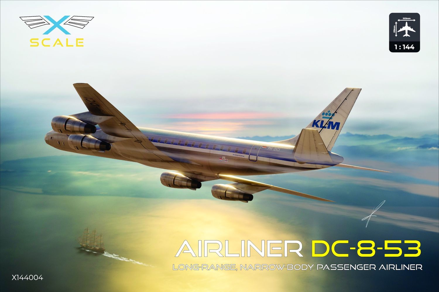 X144004 - Airliner DC-8-53 KLM - 1:144