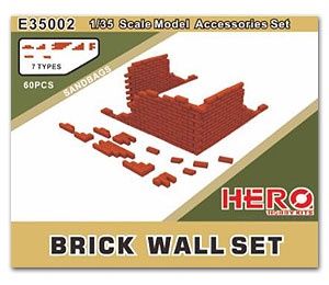 E35002 - Brick Wall Set - 60 pcs - 1:35