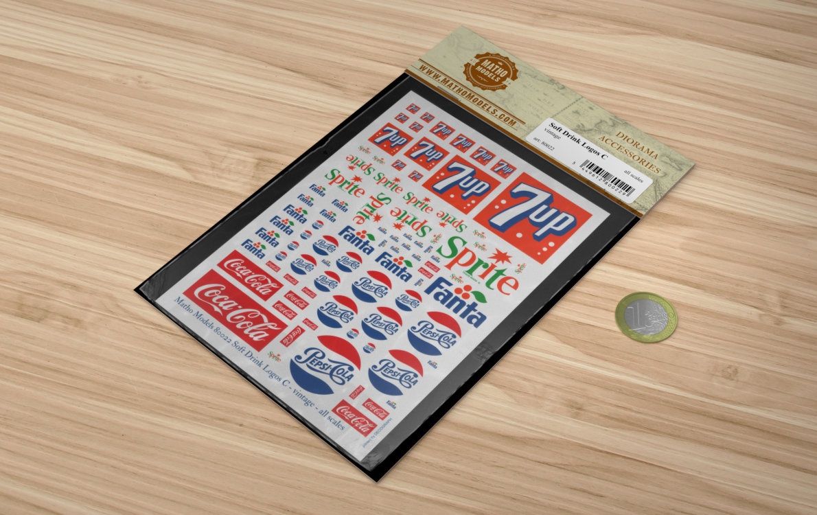 80022 - Soft Drink Logos C - vintage - all scales