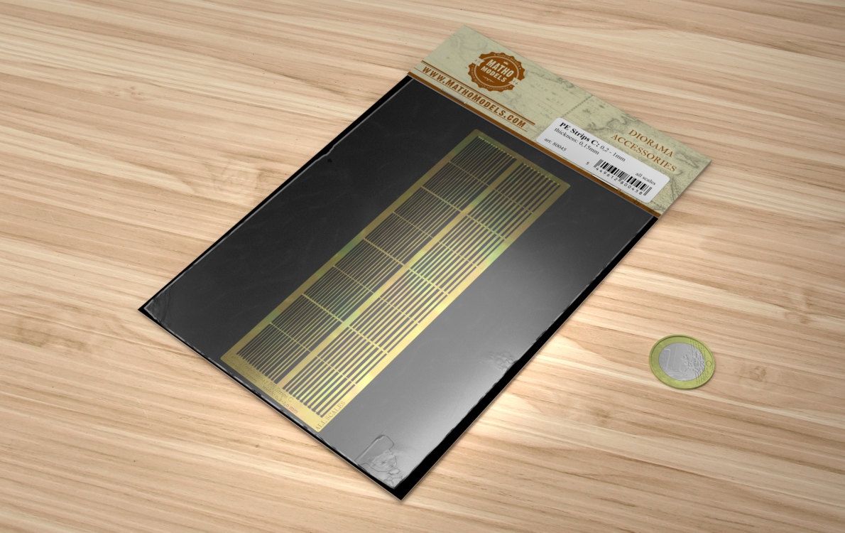 80045 - PE Brass Strips C: 0,2 - 1 mm (0,15mm thickness) - all scales