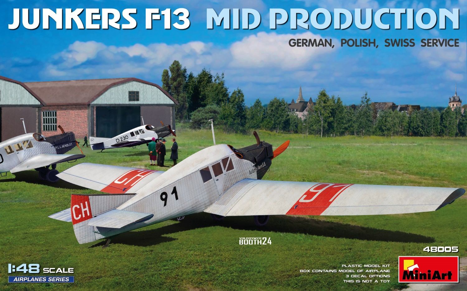 48005 - Junkers F13. Mid Prod. German, Polish, Swiss Service - 1:48