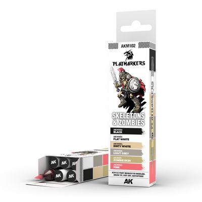 AKM102 - Playmarker Set - Skeletons &amp; Zombies - 6 pcs