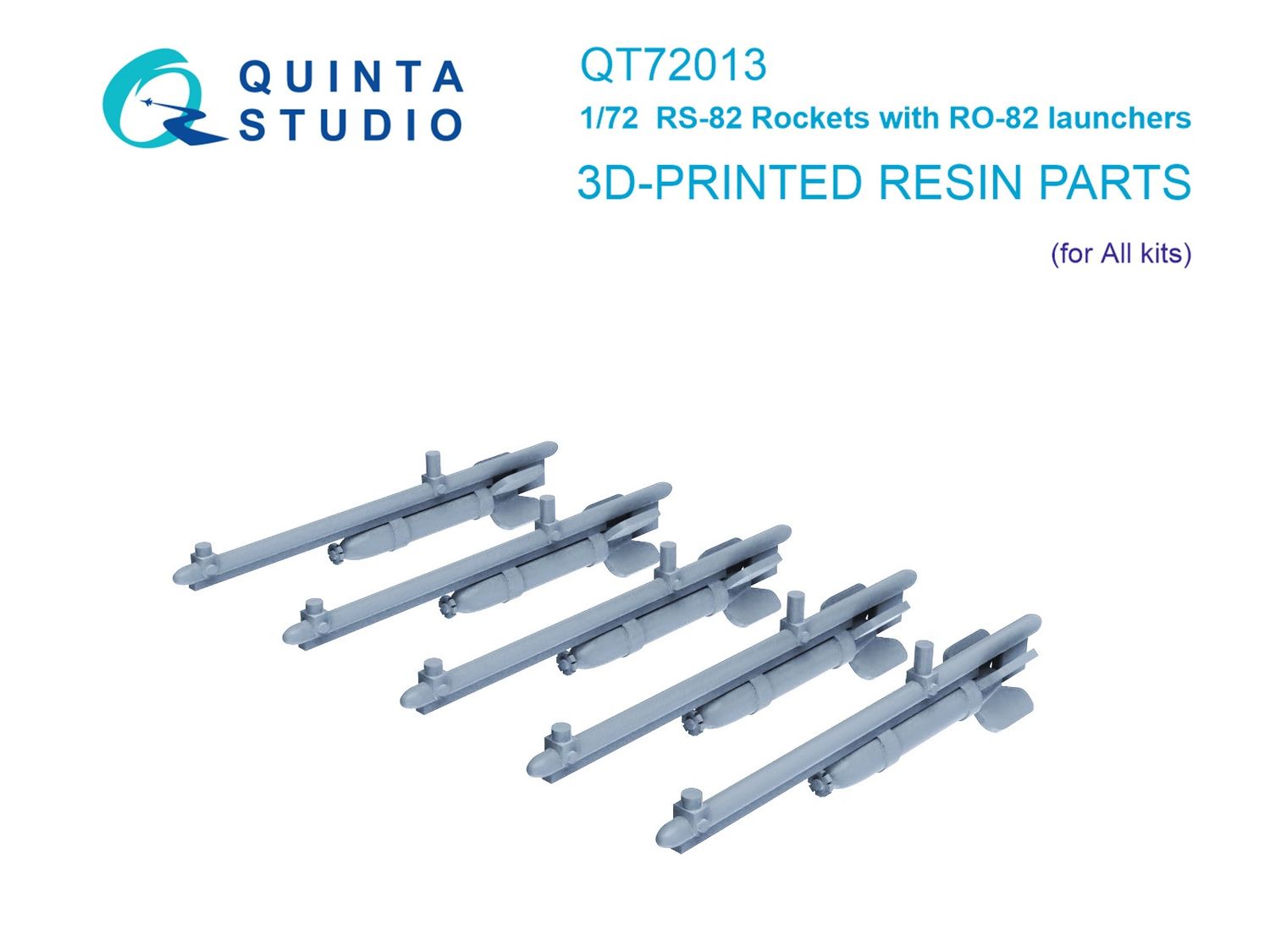 QT72013 - RS-82 Rockets with RO-82 launchers, 10 pcs (all kits) - 1:72