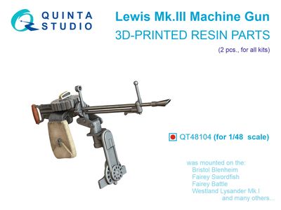 QT48104 - Lewis Mk.III Machine gun, 2 pcs (all kits) - 1:48