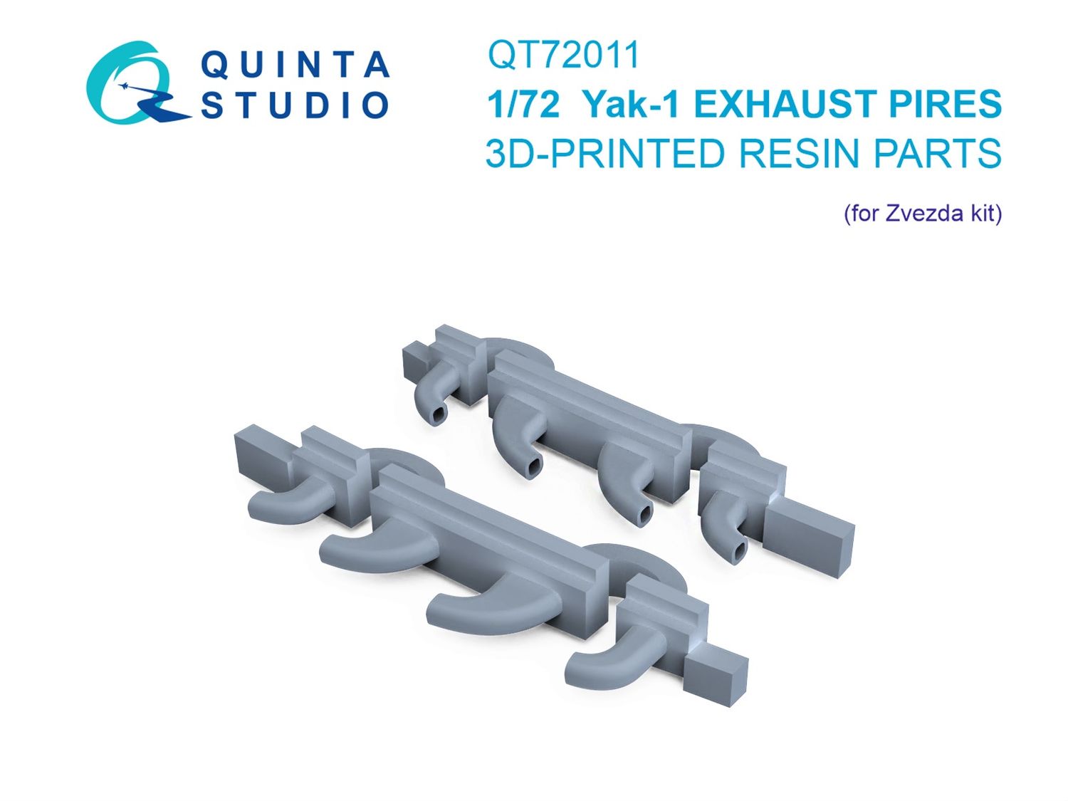 QT72011 - Yak-1 Exhaust pipes (Zvezda) - 1:72