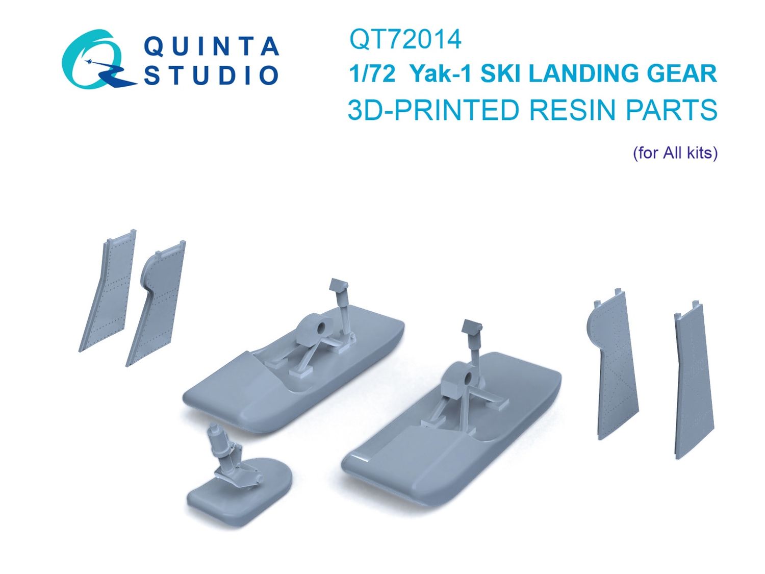 QT72014 - Yak-1 Ski landing gear (Zvezda) - 1:72