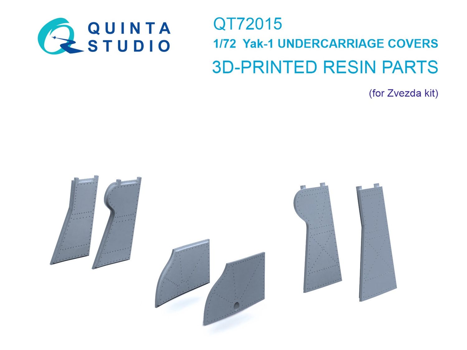 QT72015 - Yak-1 Undercarriage covers (Zvezda) - 1:72