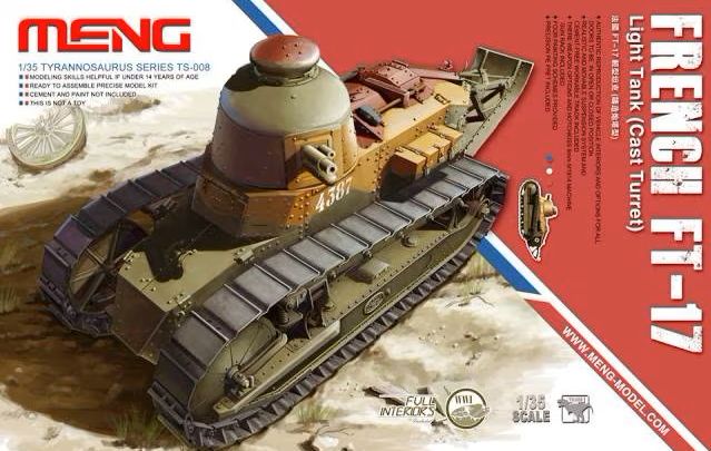 TS-008 - French FT-17 Light Tank (Cast Turret) - 1:35