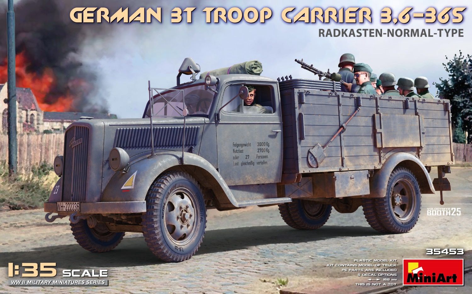 35453 - German 3T Troop Carrier 3,6-36S Radkasten-Normal-Type - 1:35