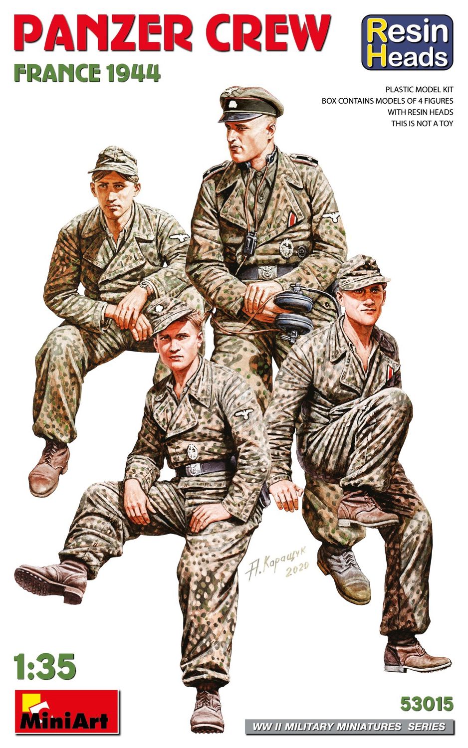 53015 - Panzer Crew France 1944 - Resin Heads - 1:35