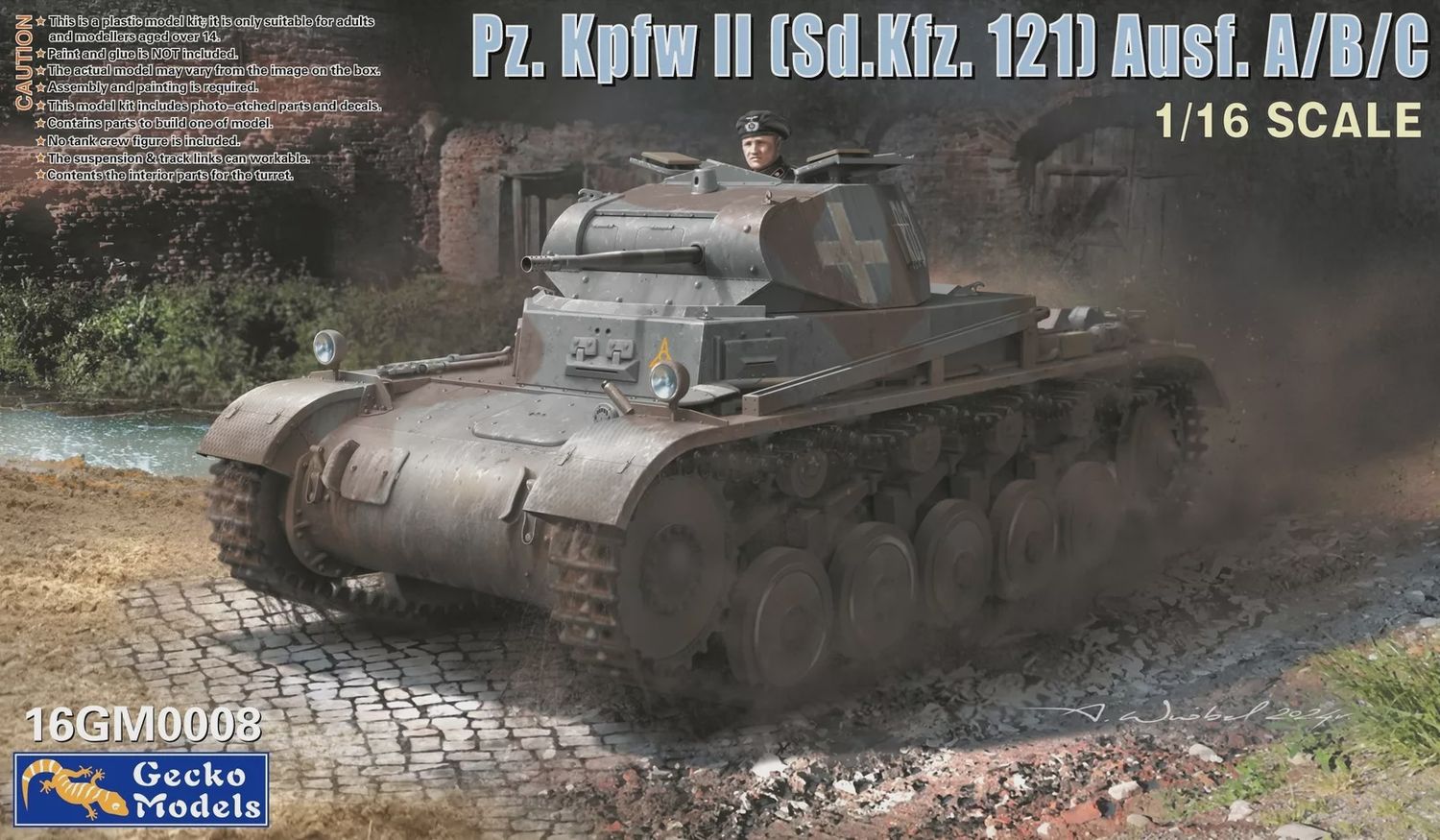 16GM0008 - Pz.Kpfw. II (Sd.Kfz.121) Ausf. A/B/C - 1:16