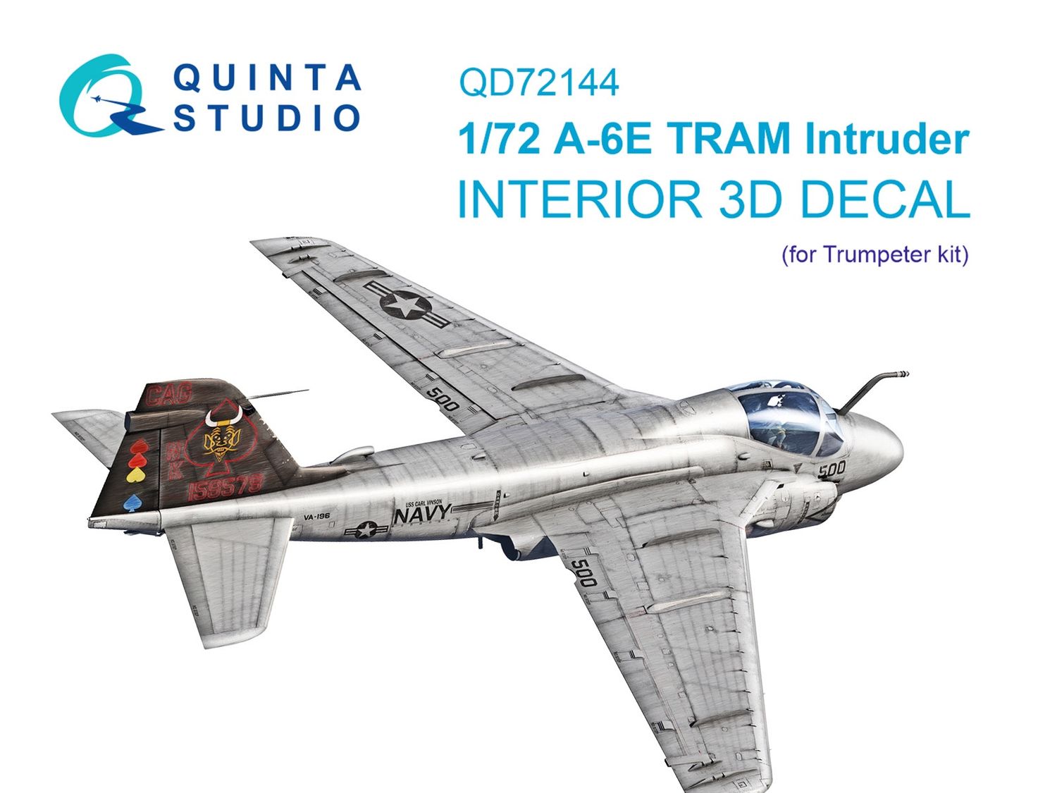 QD72144 - A-6E TRAM Intruder 3D-Printed &amp; coloured Interior on decal paper (Trumpeter) - 1:72