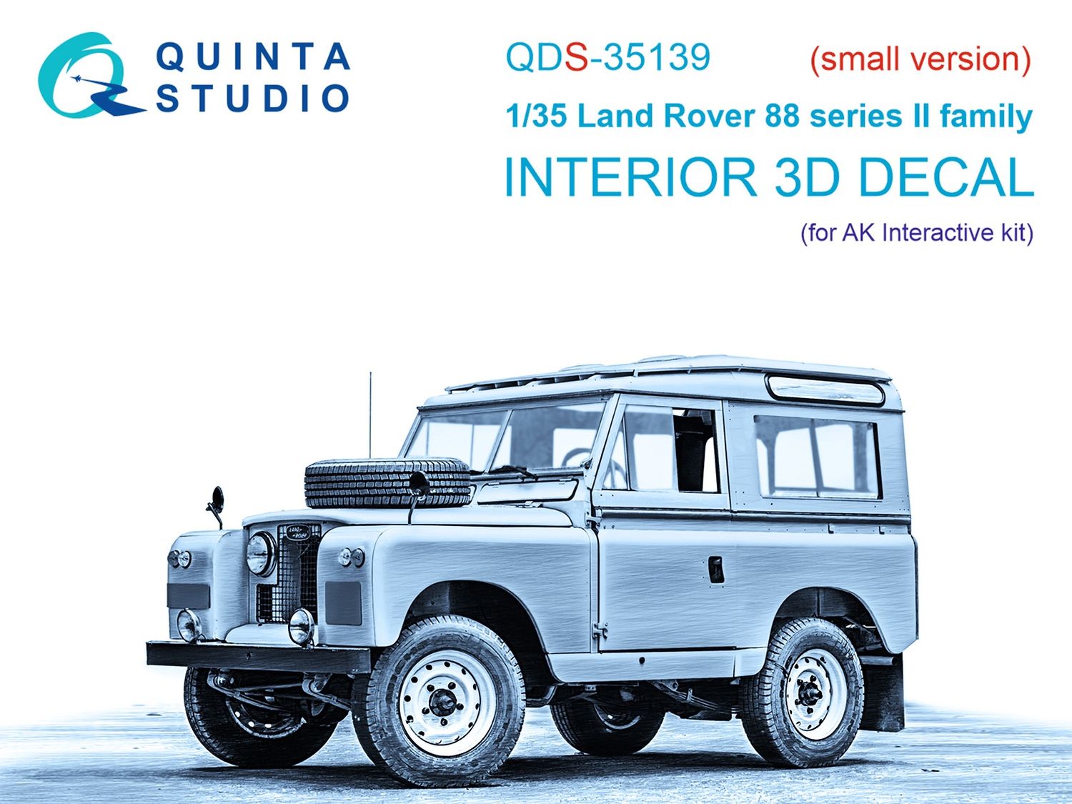 QDS-35139 - Land Rover 88 series II family 3D-Printed &amp; coloured Interior on decal paper (AK Interactive) - Small version) - 1:35