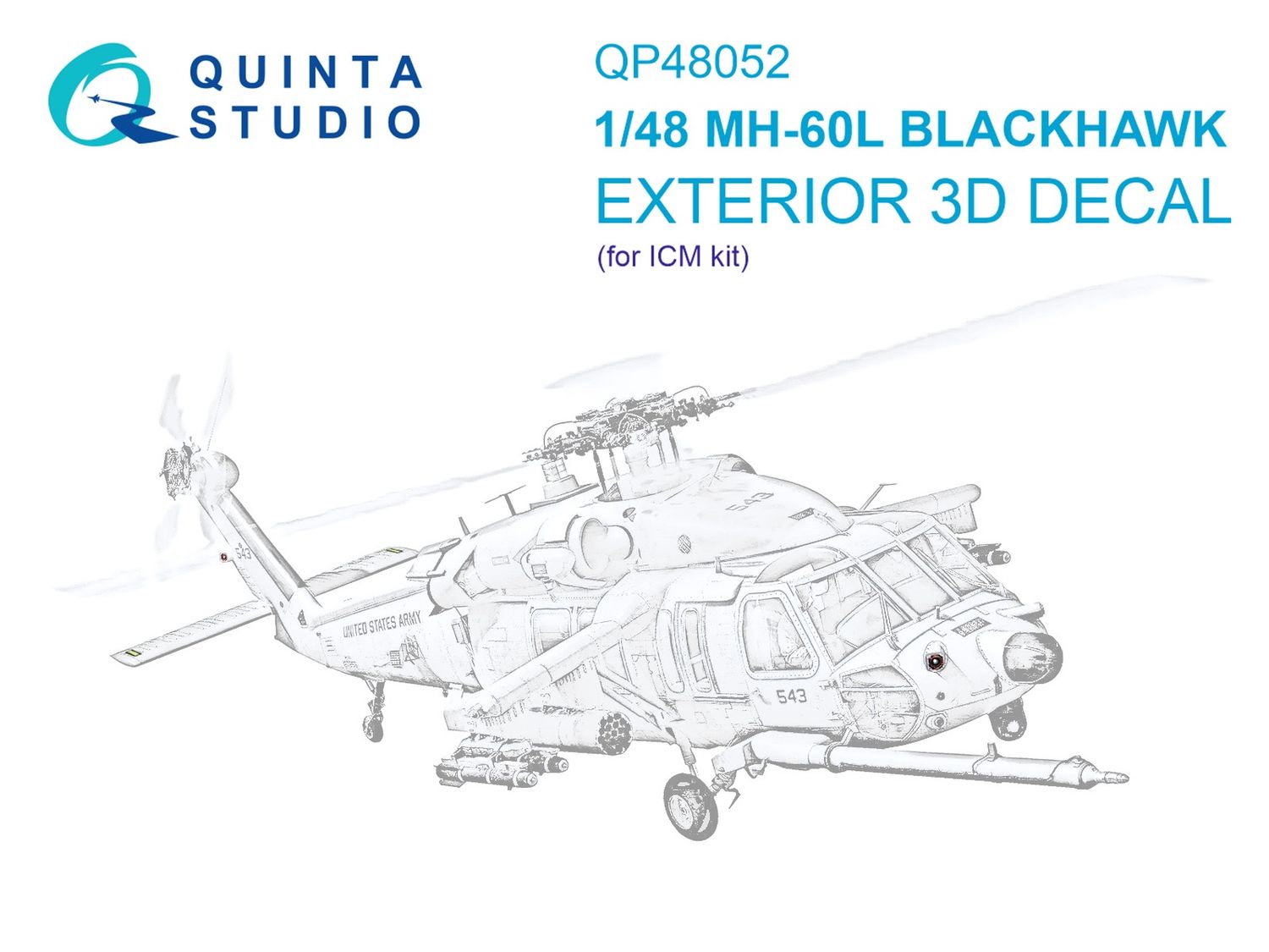 QP48052 - MH-60L exterior parts (ICM) - 1:48