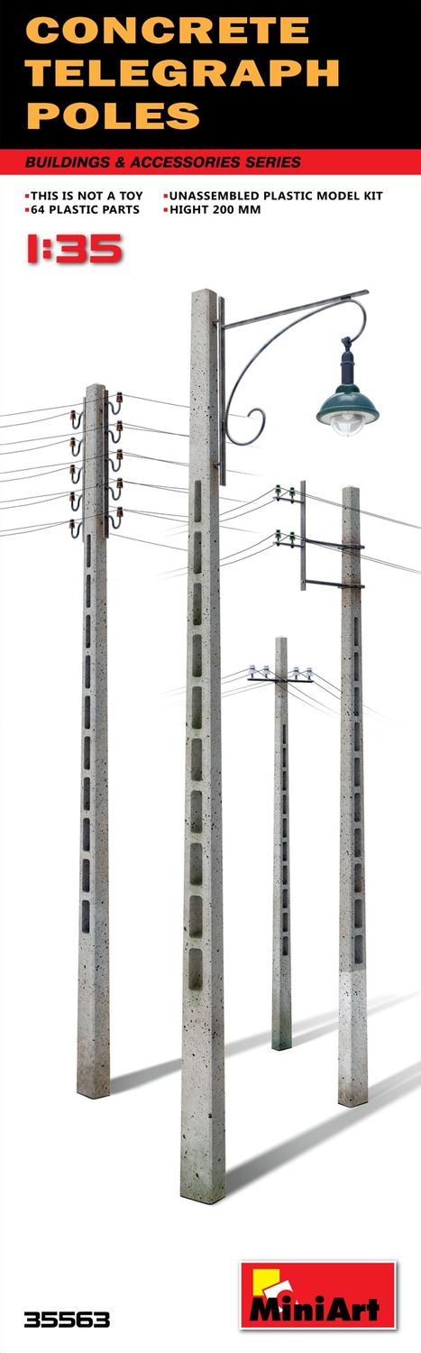 35563 - Concrete Telegraph Poles - 1:35