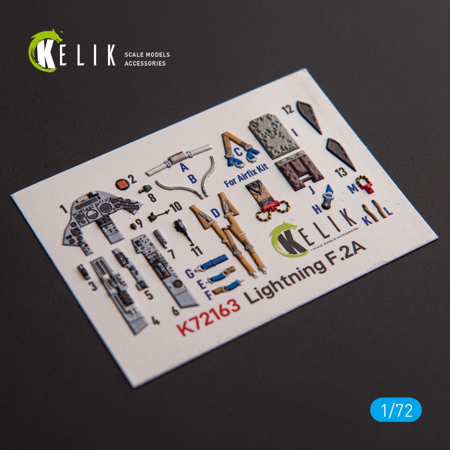 K72163 - F.2A Lighting - interior 3D decals for Airfix kit  - 1:72